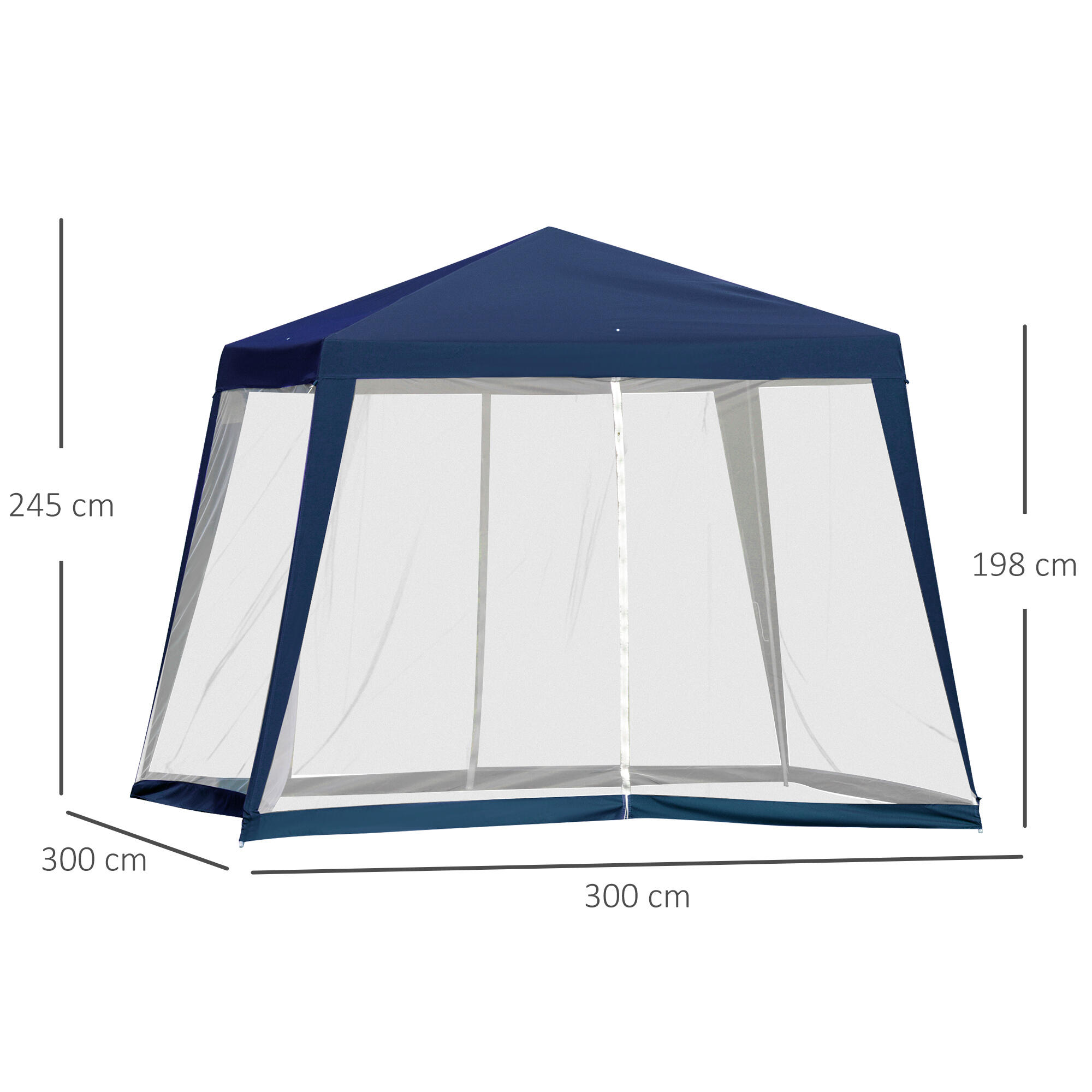 Carpa para eventos deportivosOutsunny 300x300x245 cm Azul 3/7