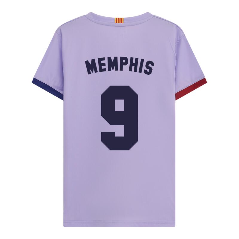 Fussballtrikot FC Barcelona Memphis Depay auswärts 21/22 Kinder