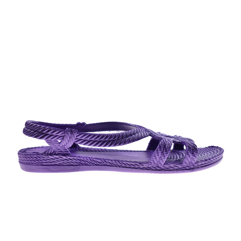 Tongs unisex Brasileras de couleur violet avec semelle en caoutchouc