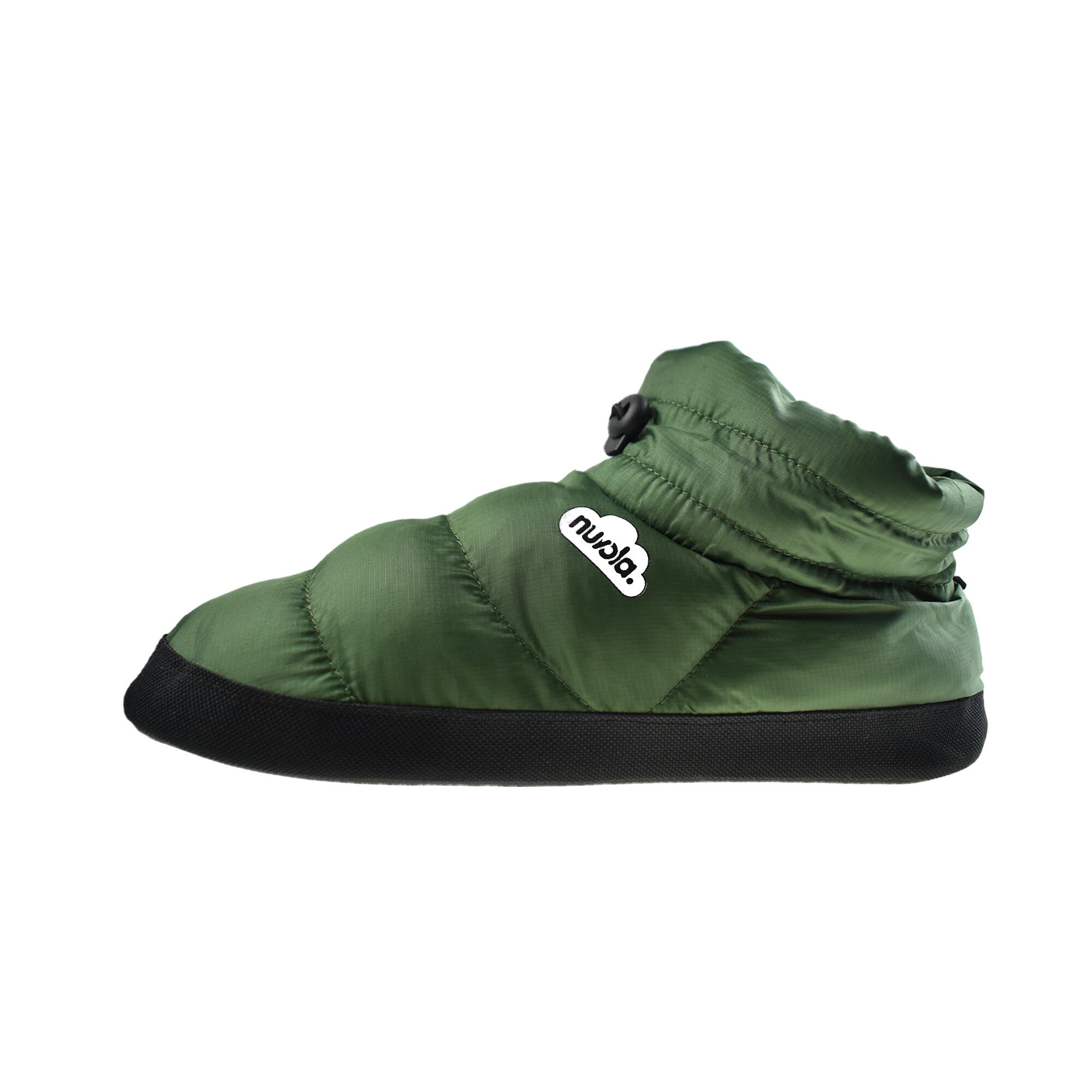 Chaussons unisex Nuvola de couleur vert militaire avec semelle en gomme 3/6