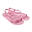 Unisex strandslippers in roze met rubberen zolen