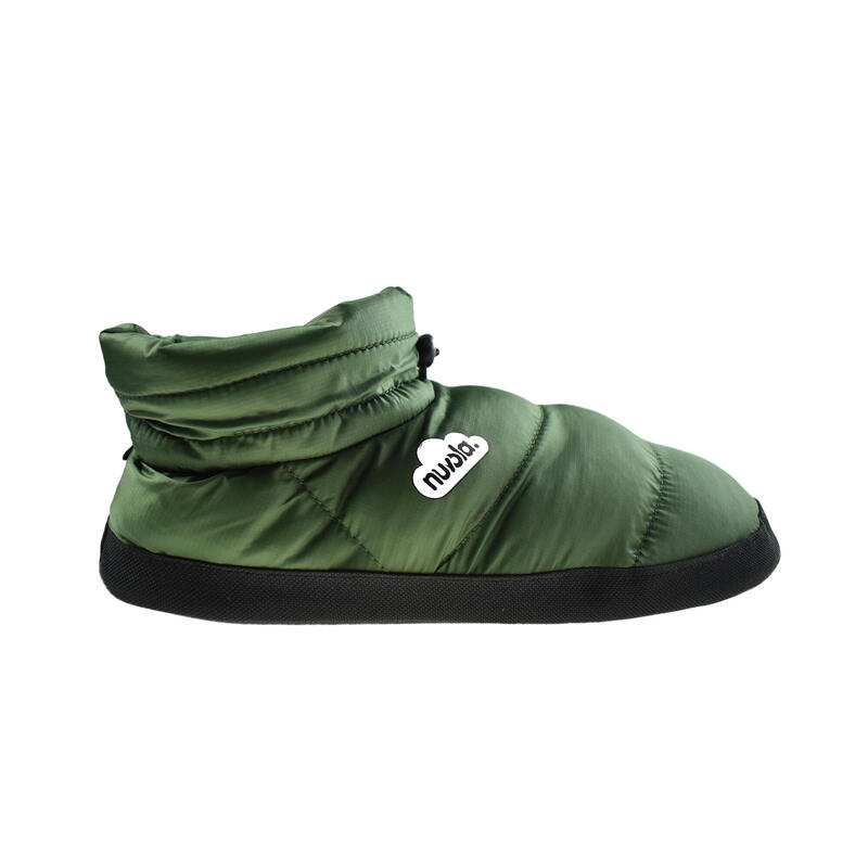 Pantofole unisex Nuvola in verde militare con suola in gomma