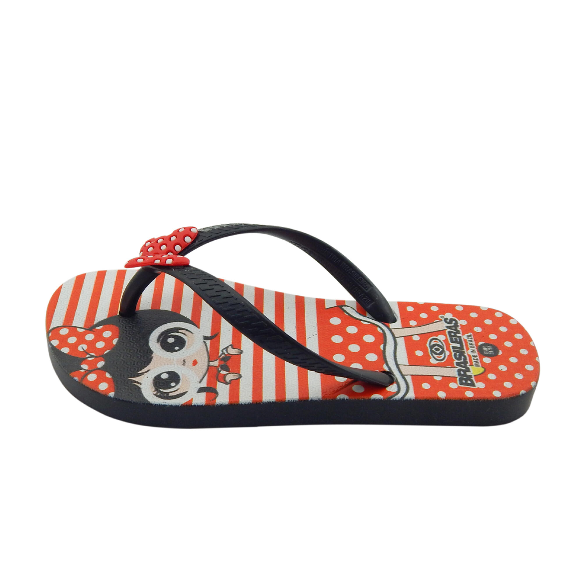 Infradito da spiaggia per bambini Brasileras suola in gomma nera 4/5
