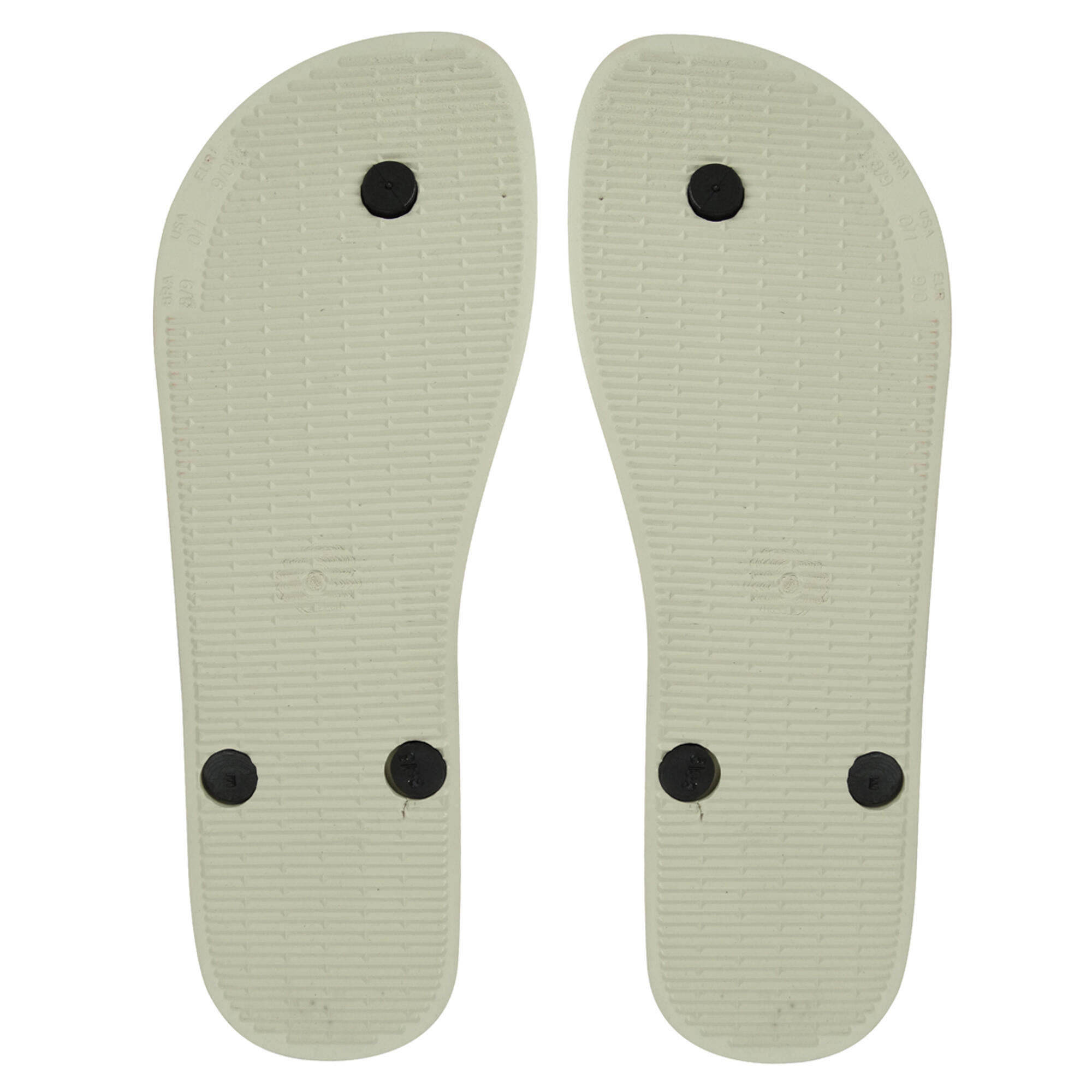 Tongs unisex Brasileras de couleur blanc et noir avec semelle antidérapante 4/4