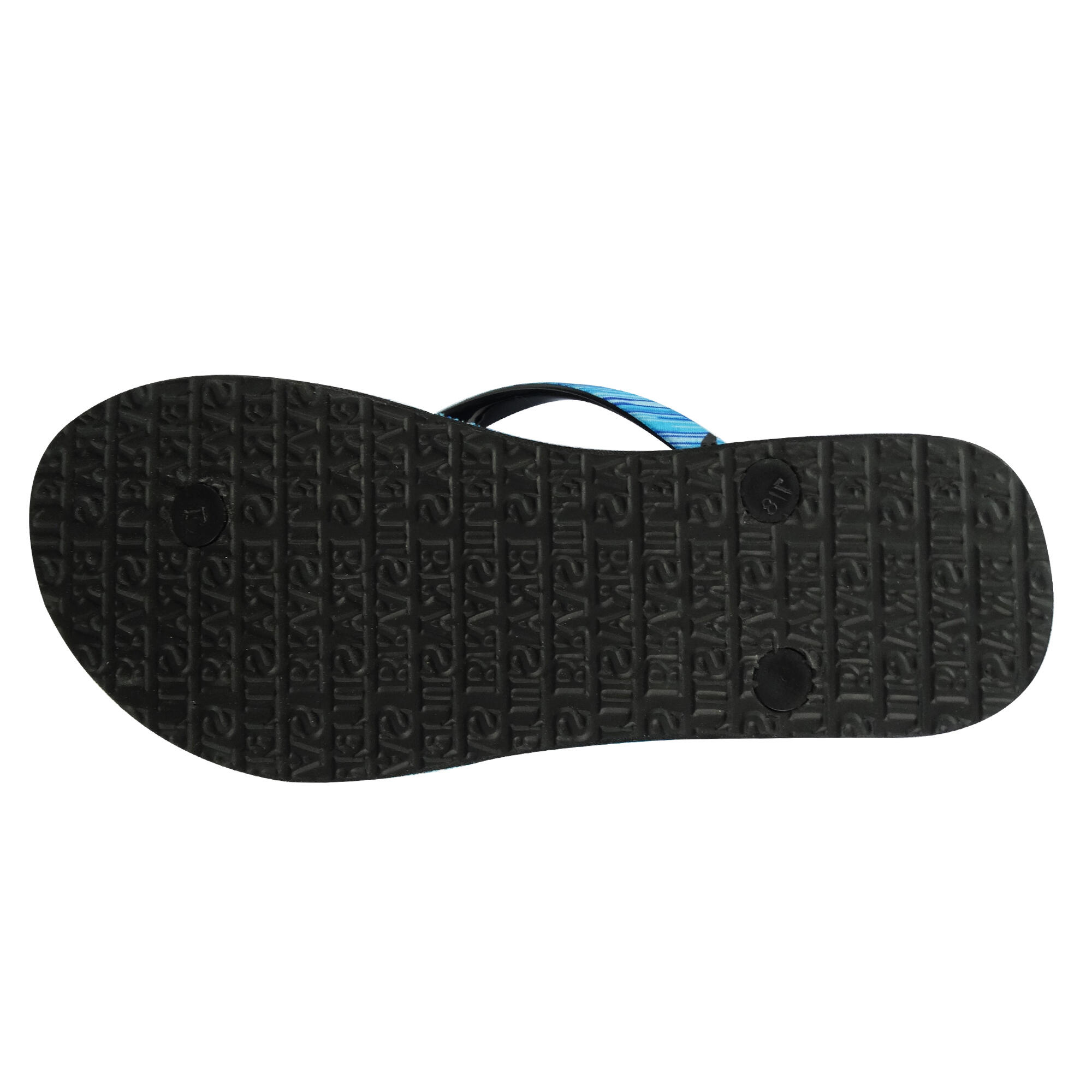 Tongs pour femme Brasileras de couleur bleu avec semelle en gomme 4/4