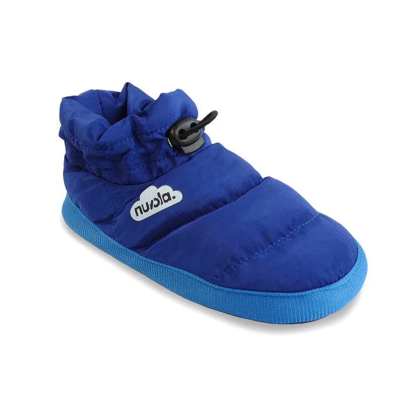 Chaussons unisex Nuvola de couleur bleu foncé avec semelle en caoutchouc