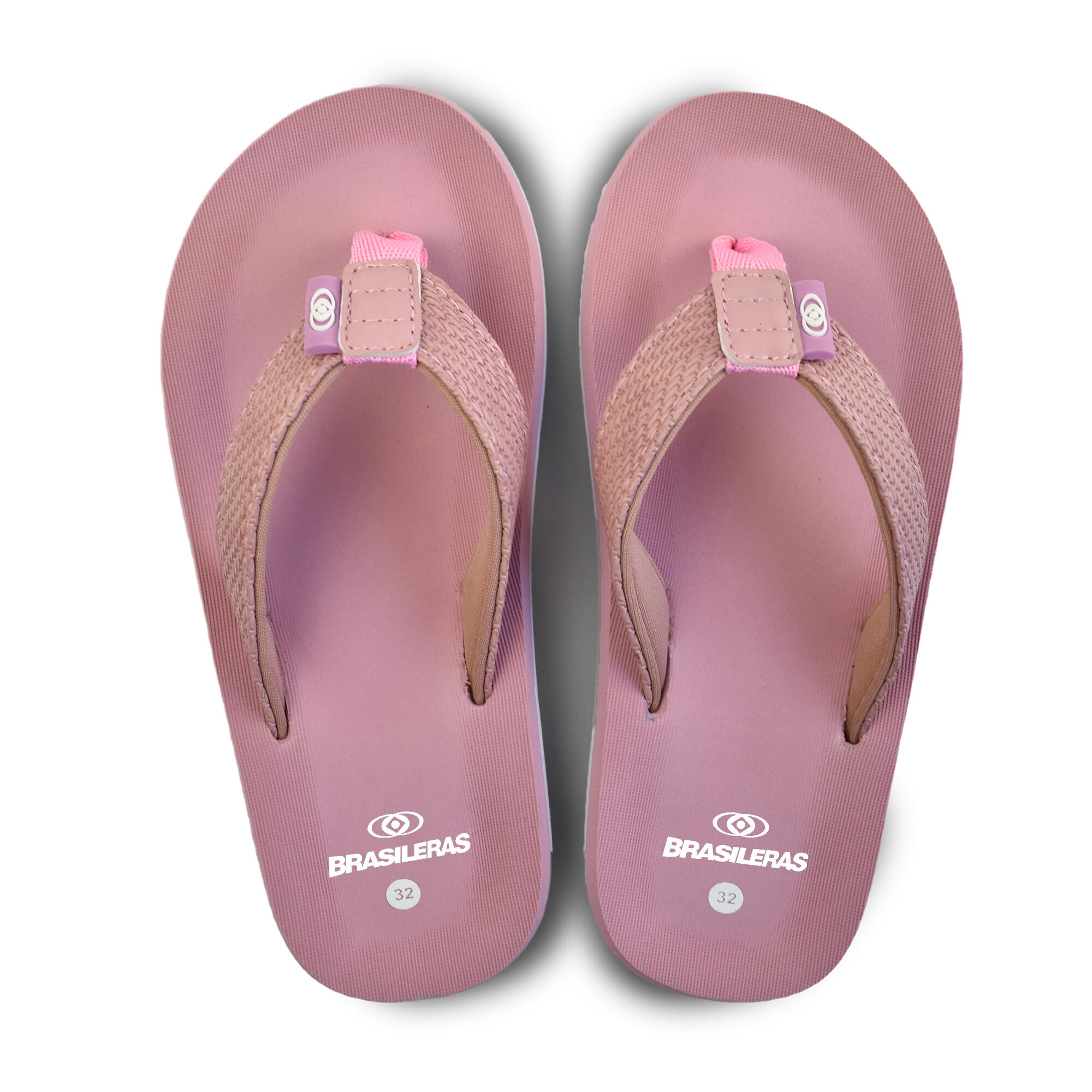 Unisex strandslippers Brazileras roze rubberen zolen 3/5