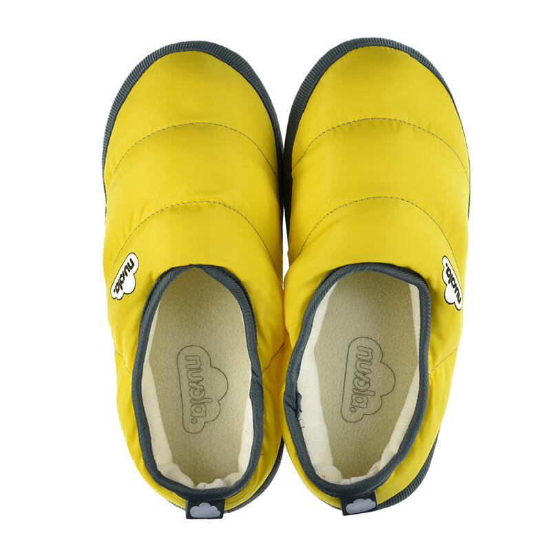 Nuvola unisex slippers in geel met rubberen zool