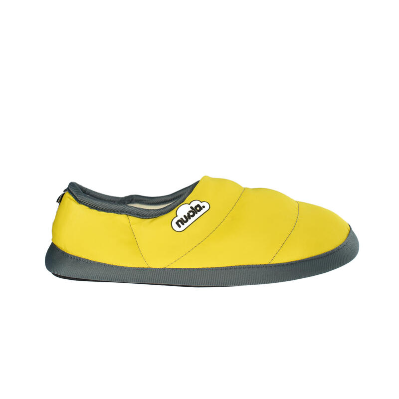 Pantofole unisex Nuvola in giallo con suola in gomma