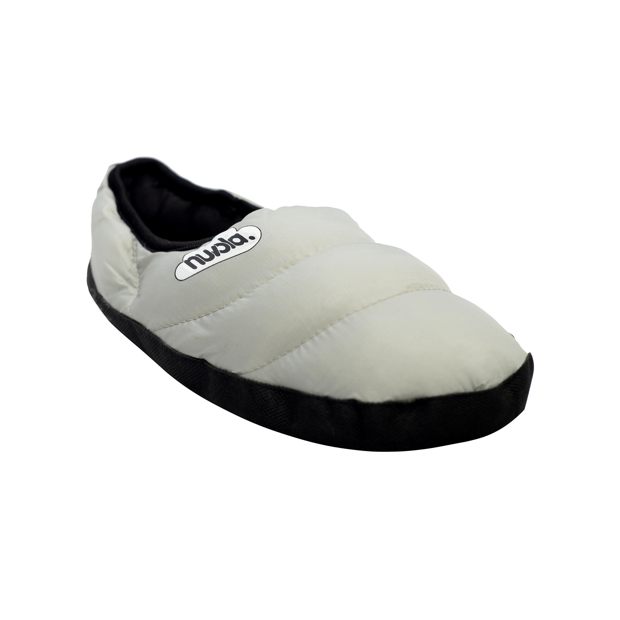 Pantuflas Nuvola Gris Acolchadas Con Suela Textil 2/4