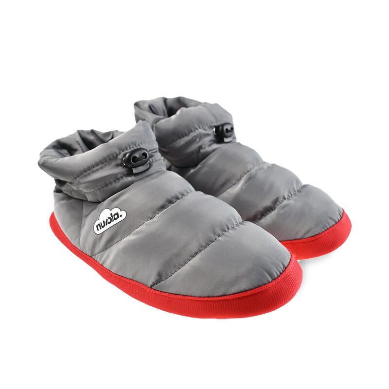 Pantofole Nuvola unisex in grigio scuro con suola in gomma