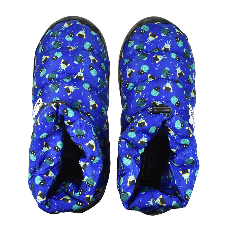 Chaussons unisex Nuvola de couleur bleu avec semelle en caoutchouc