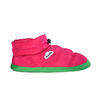 Chaussons unisex Nuvola de couleur fushia avec semelle en caoutchouc