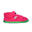 Chaussons unisex Nuvola de couleur fushia avec semelle en caoutchouc