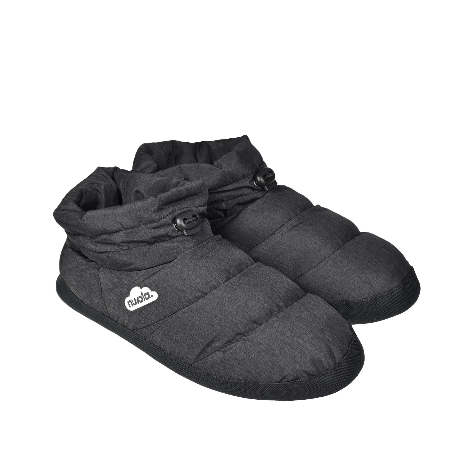 Pantufas unissex nuvola de cor preto com solo de bleracha 2/6