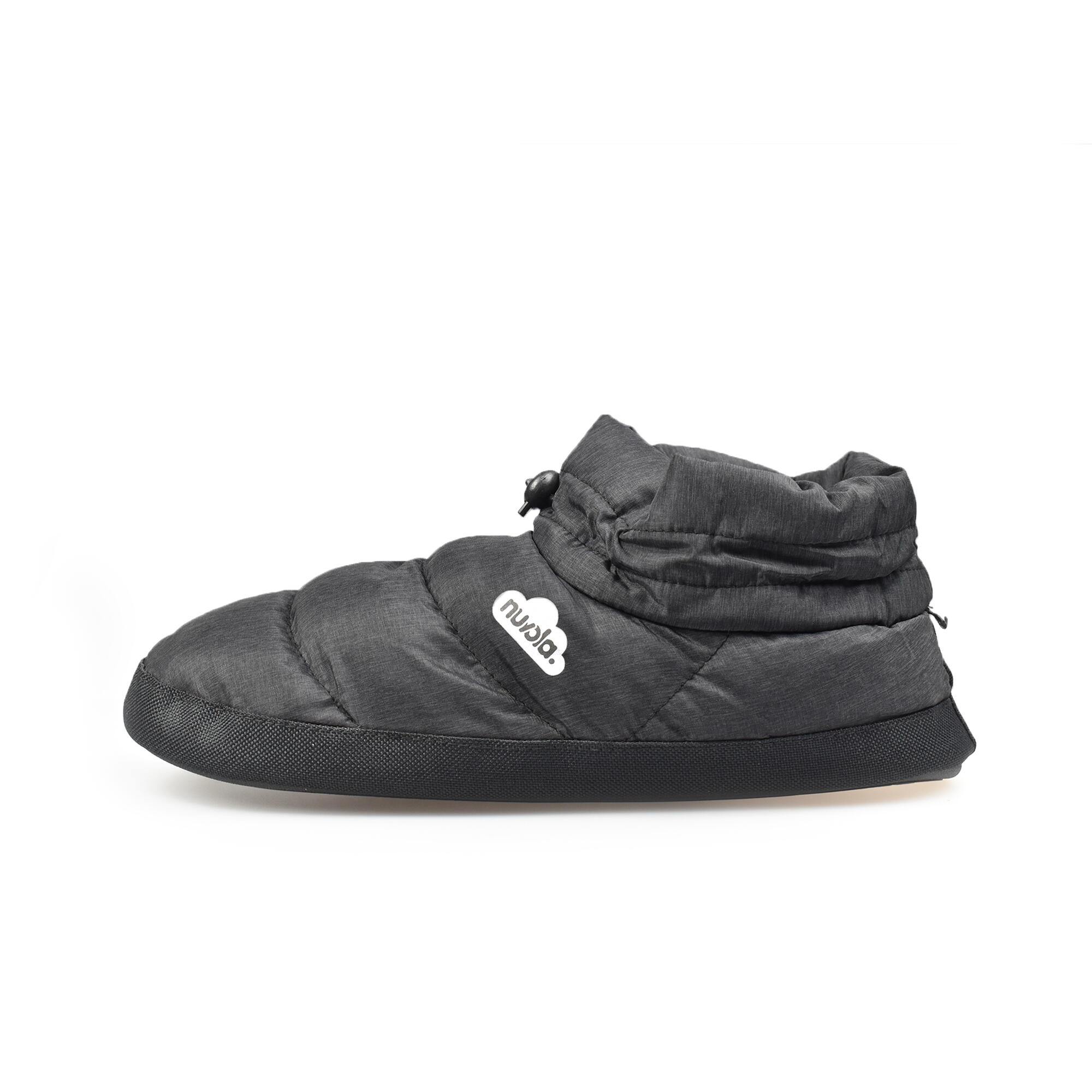 Pantufas unissex nuvola de cor preto com solo de bleracha 3/6