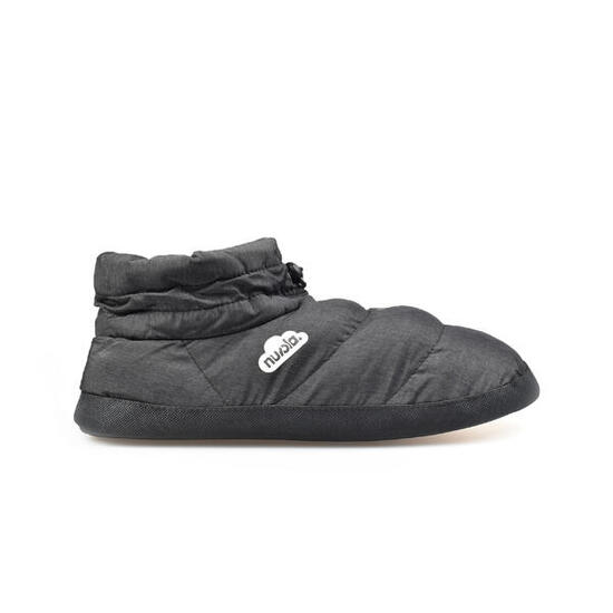 Chaussons unisex Nuvola de couleur noir avec semelle en gomme