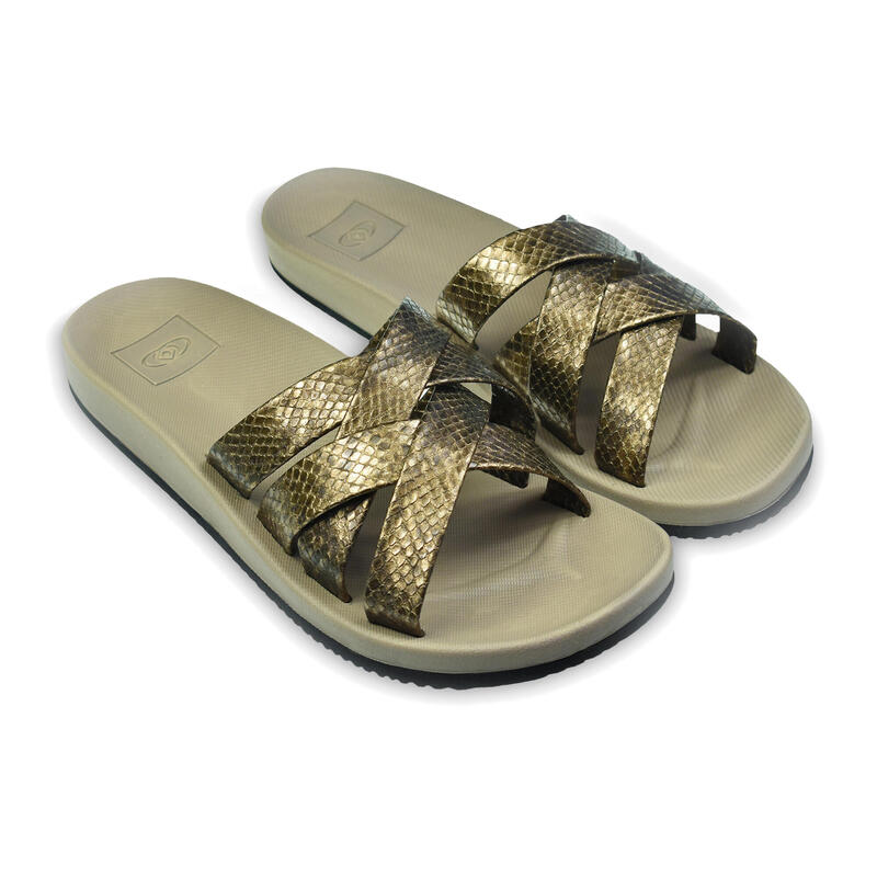 BRASILERAS Goldene Flip Flops für Frauen