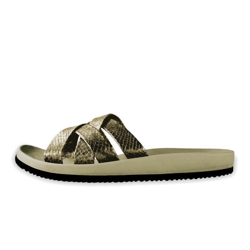 BRASILERAS Goldene Flip Flops für Frauen