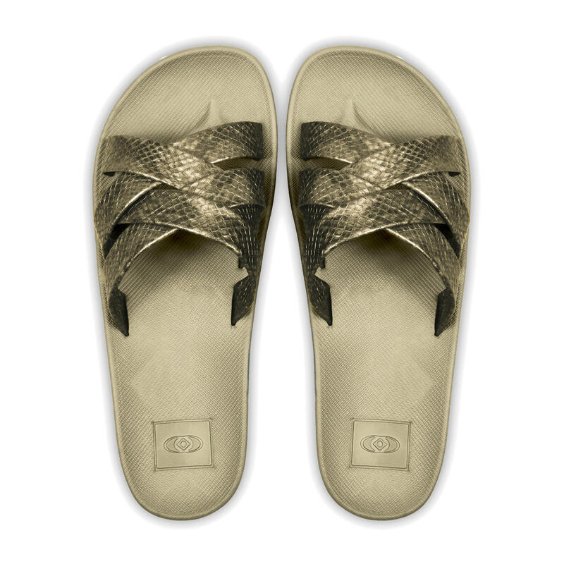 BRASILERAS Goldene Flip Flops für Frauen