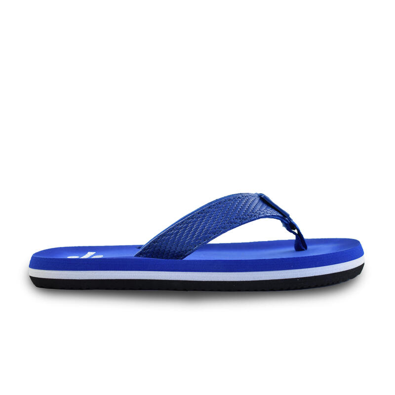 Unisex-strandslippers in koningsblauw met rubberen zolen