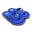 Unisex-strandslippers in koningsblauw met rubberen zolen