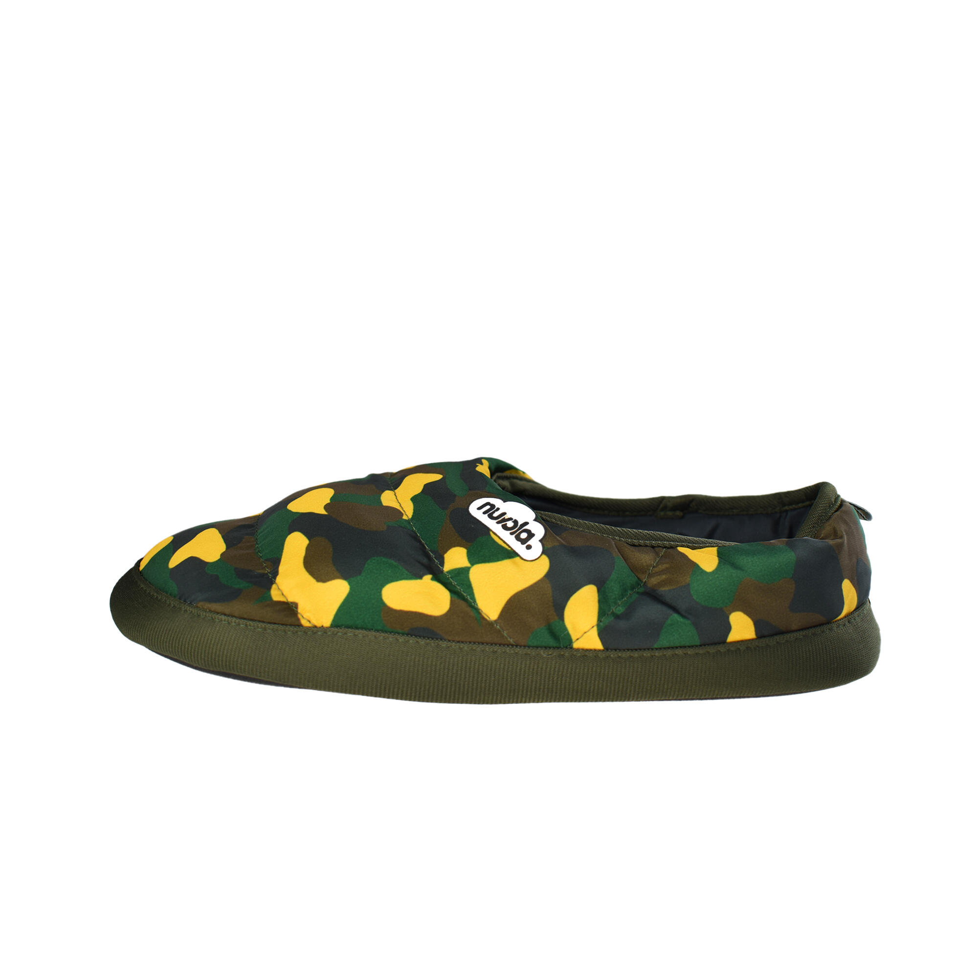 Chaussons unisex Nuvola de couleur vert avec semelle en gomme 3/6