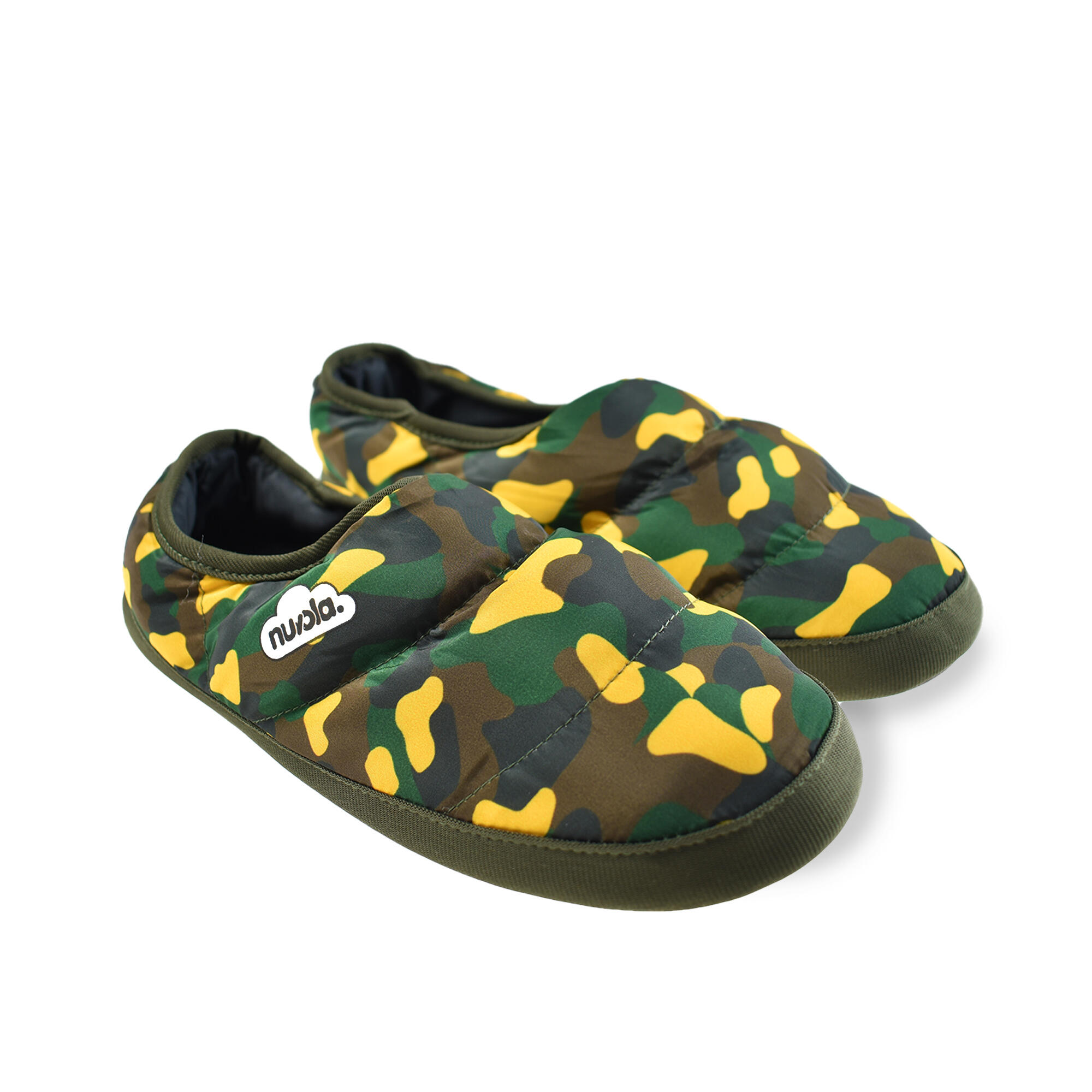 Chaussons unisex Nuvola de couleur vert avec semelle en gomme 2/6