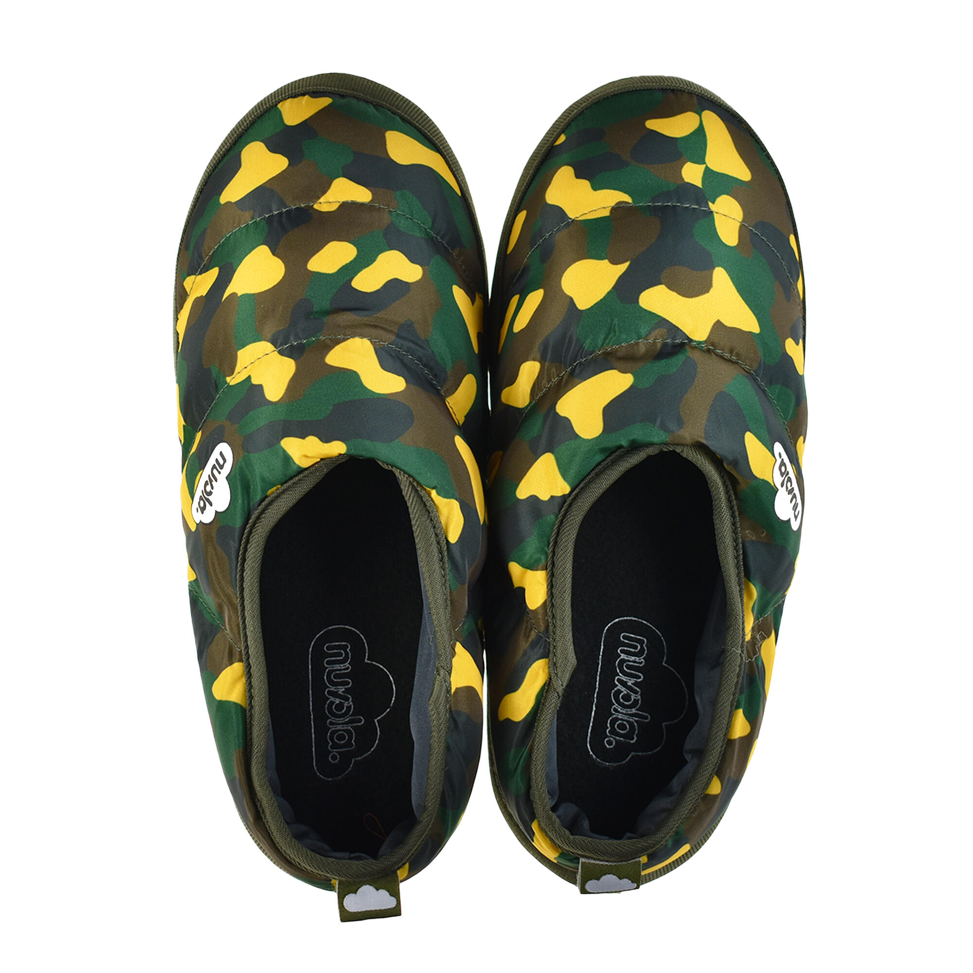 Chaussons unisex Nuvola de couleur vert avec semelle en gomme 4/6