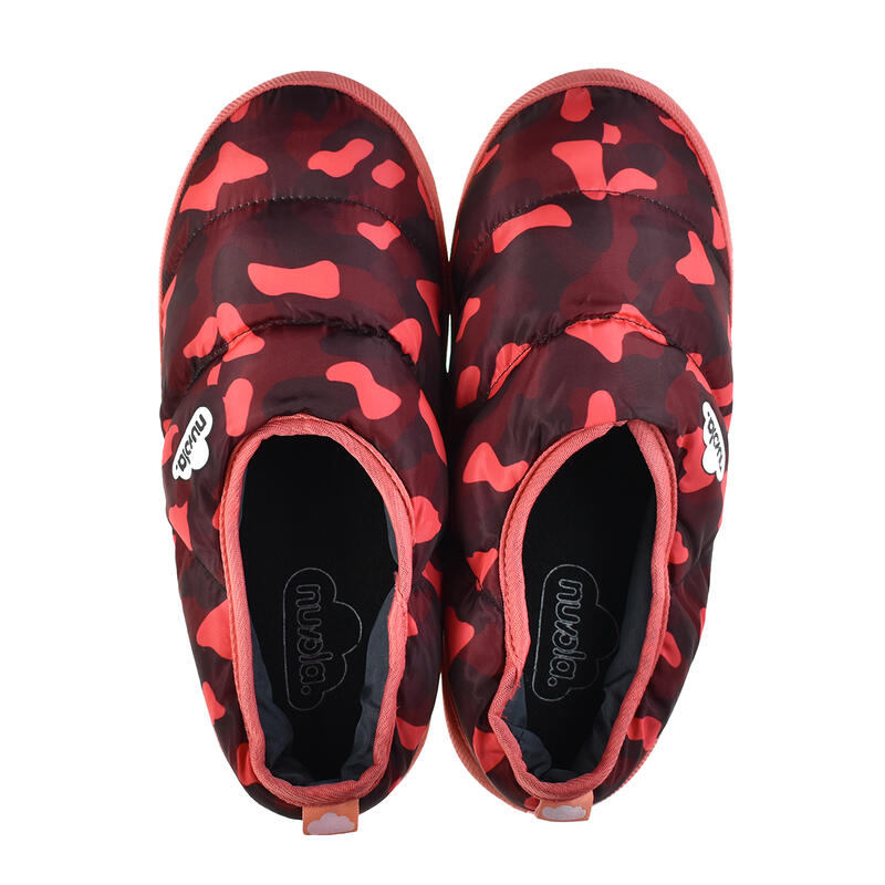 Nuvola unisex slippers in rood met rubberen zool