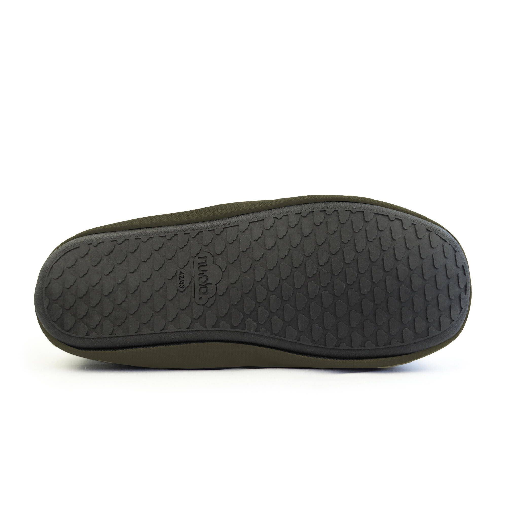 Chaussons unisex Nuvola de couleur vert avec semelle en gomme 5/6