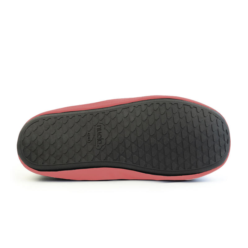 Nuvola unisex slippers in rood met rubberen zool