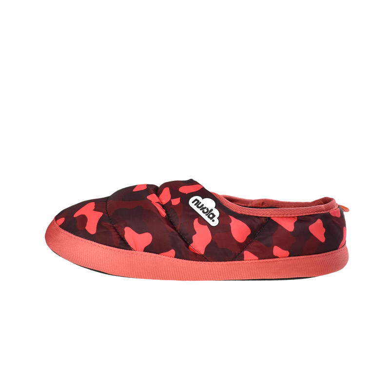 Nuvola unisex slippers in rood met rubberen zool