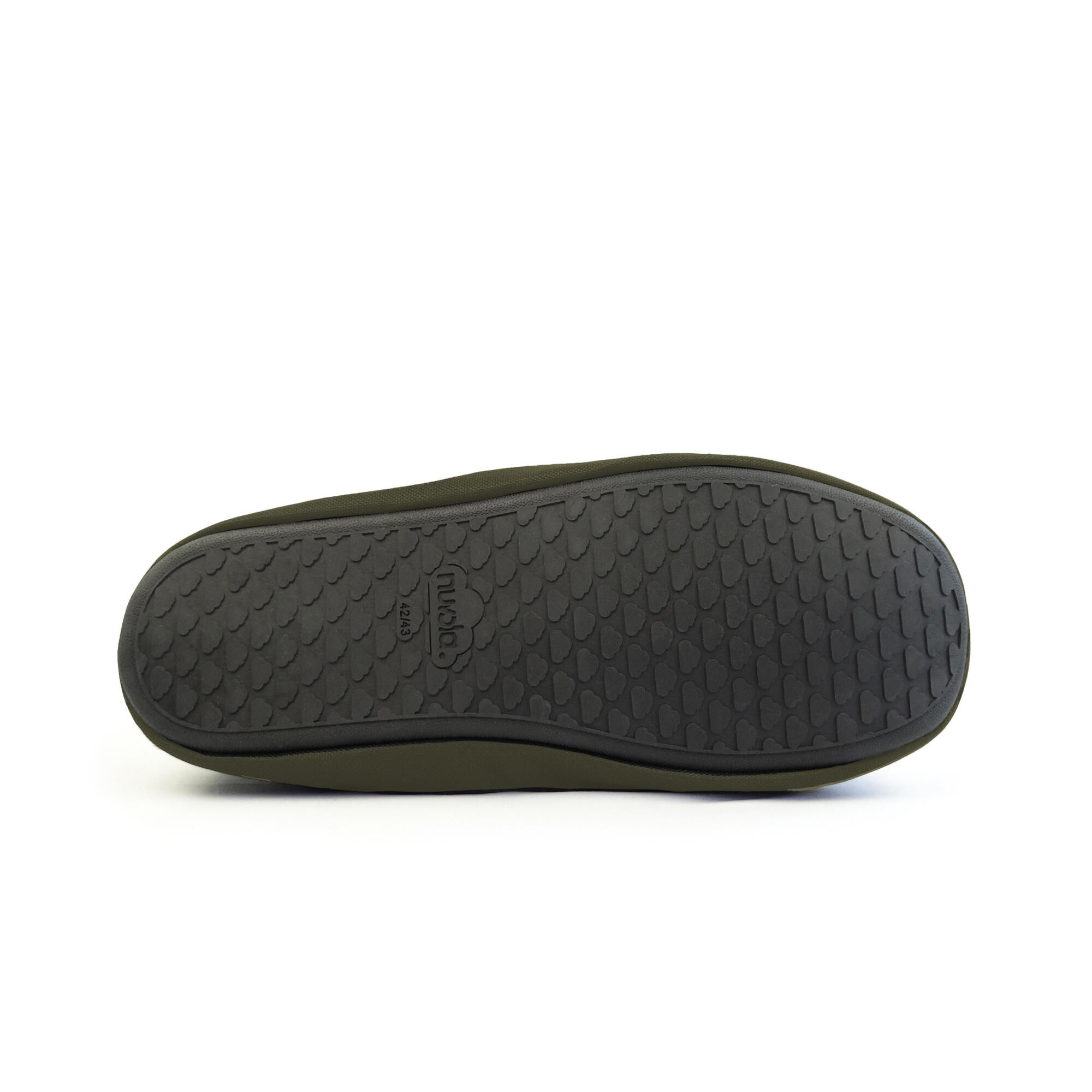 Chaussons unisex Nuvola de couleur vert avec semelle en gomme 5/6
