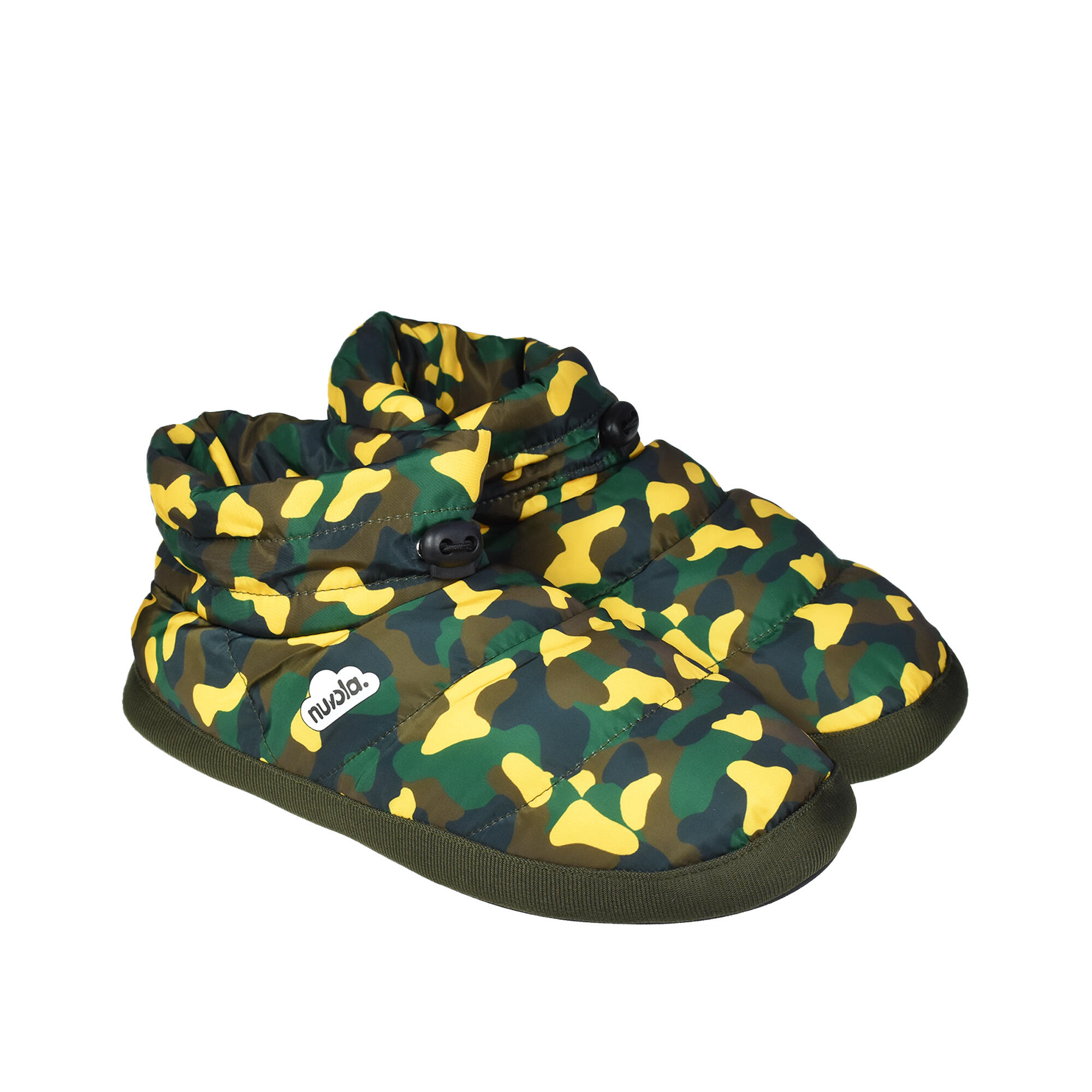 Chaussons unisex Nuvola de couleur vert avec semelle en gomme 2/6