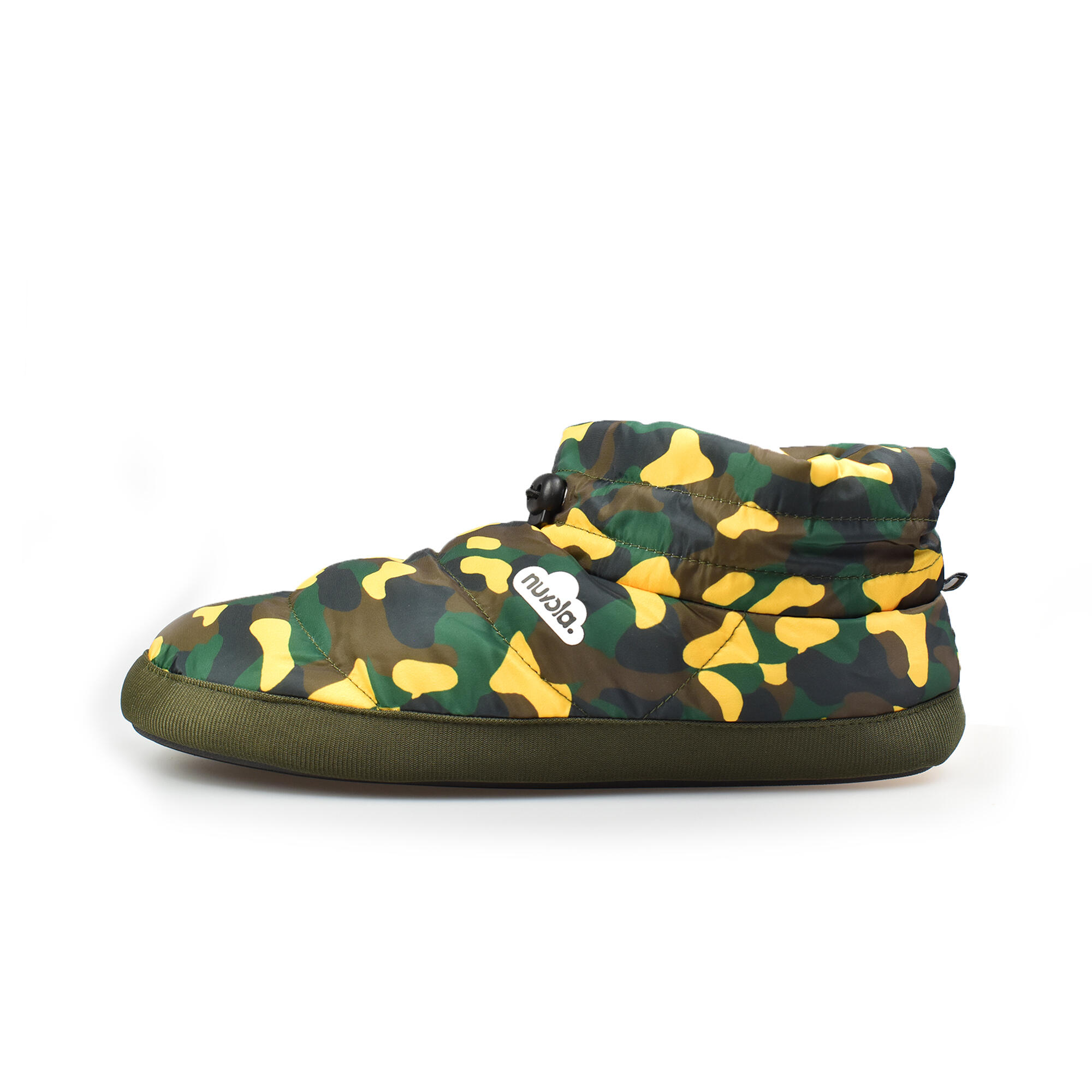 Chaussons unisex Nuvola de couleur vert avec semelle en gomme 3/6