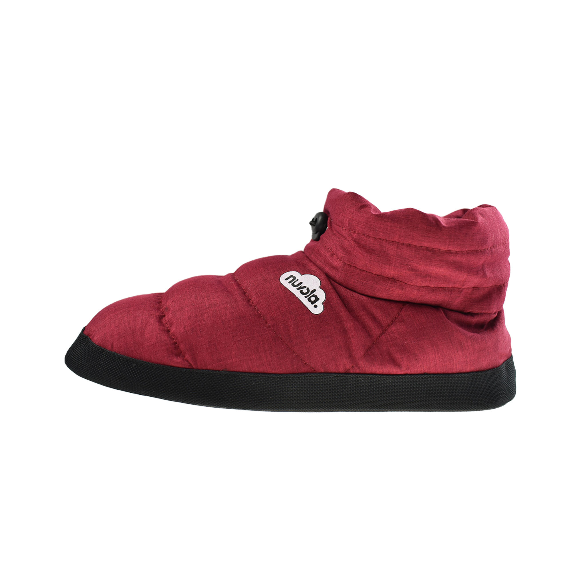 Nuvola unisex loungeslippers in kastanjebruin met rubberen zool 3/6