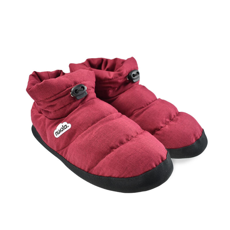 Nuvola unisex loungeslippers in kastanjebruin met rubberen zool