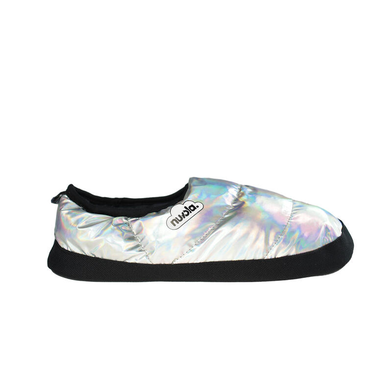 Chaussons unisex Nuvola de couleur iridescente avec semelle en caoutchouc