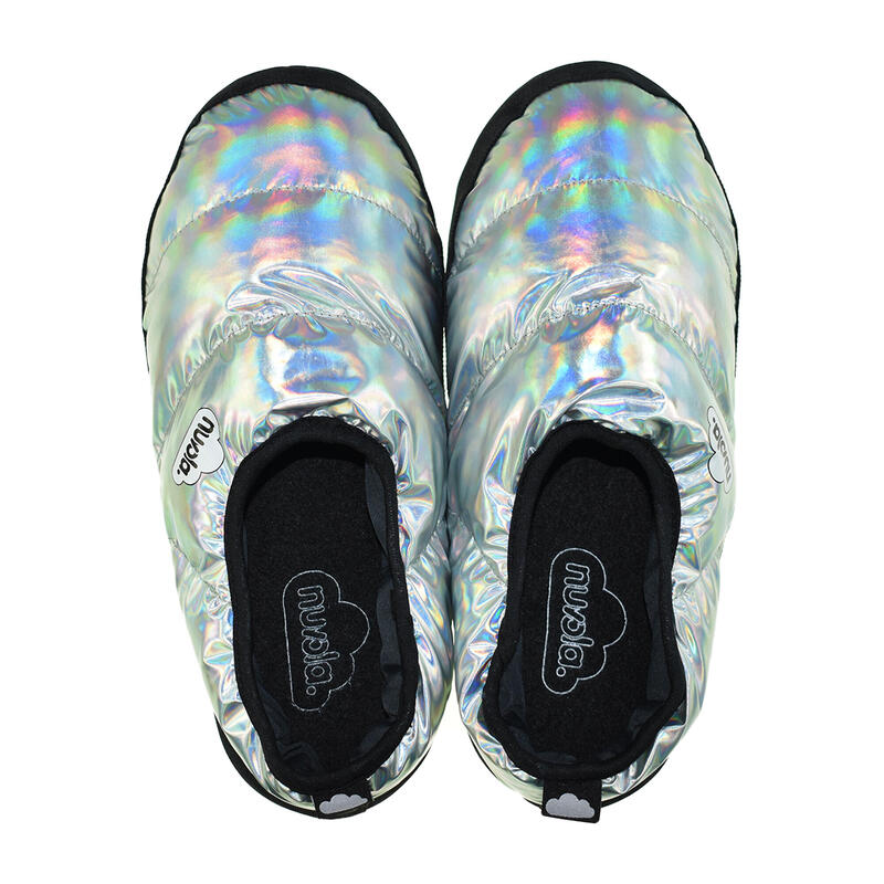 Nuvola unisex slippers in iriserende kleur met rubberen zool