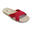 Sandales pour femmes Brasileras de couleur rouge avec semelle en gomme