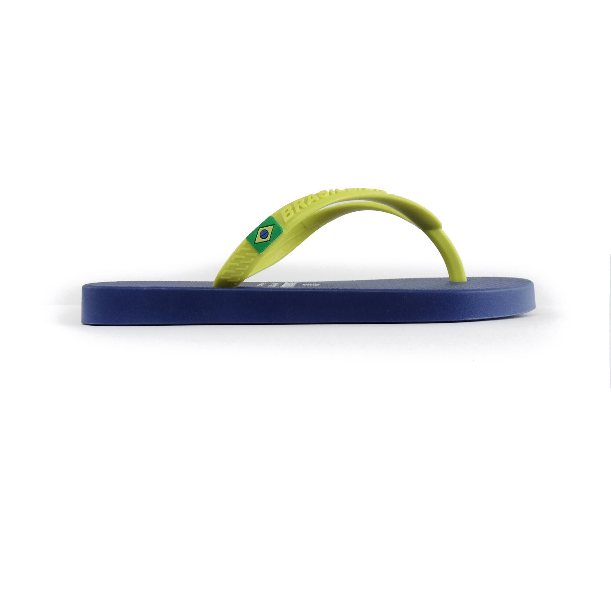 Infradito da spiaggia blu e gialle per bambini con suola in gomma 2/4