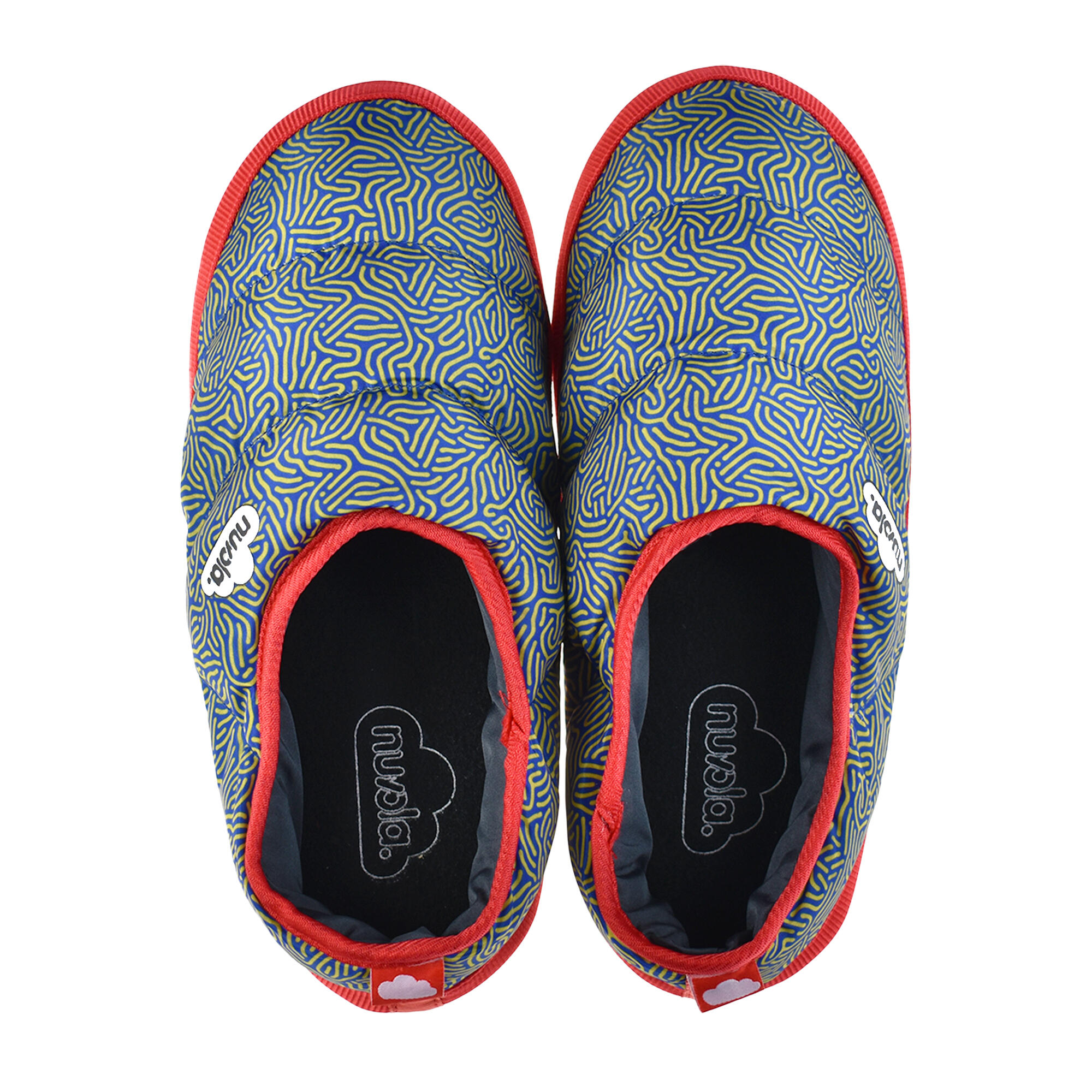 Nuvola Unisex Hausschuhe in blau mit Gummisohle 4/6