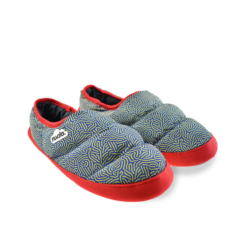 Nuvola unisex slippers in blauw met rubberen zool