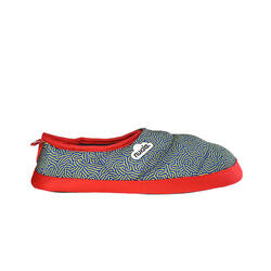Chaussons unisex Nuvola de couleur rouge avec semelle en gomme