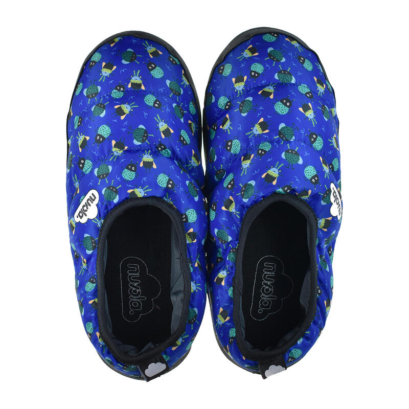 Nuvola unisex slippers in blauw met rubberen zool