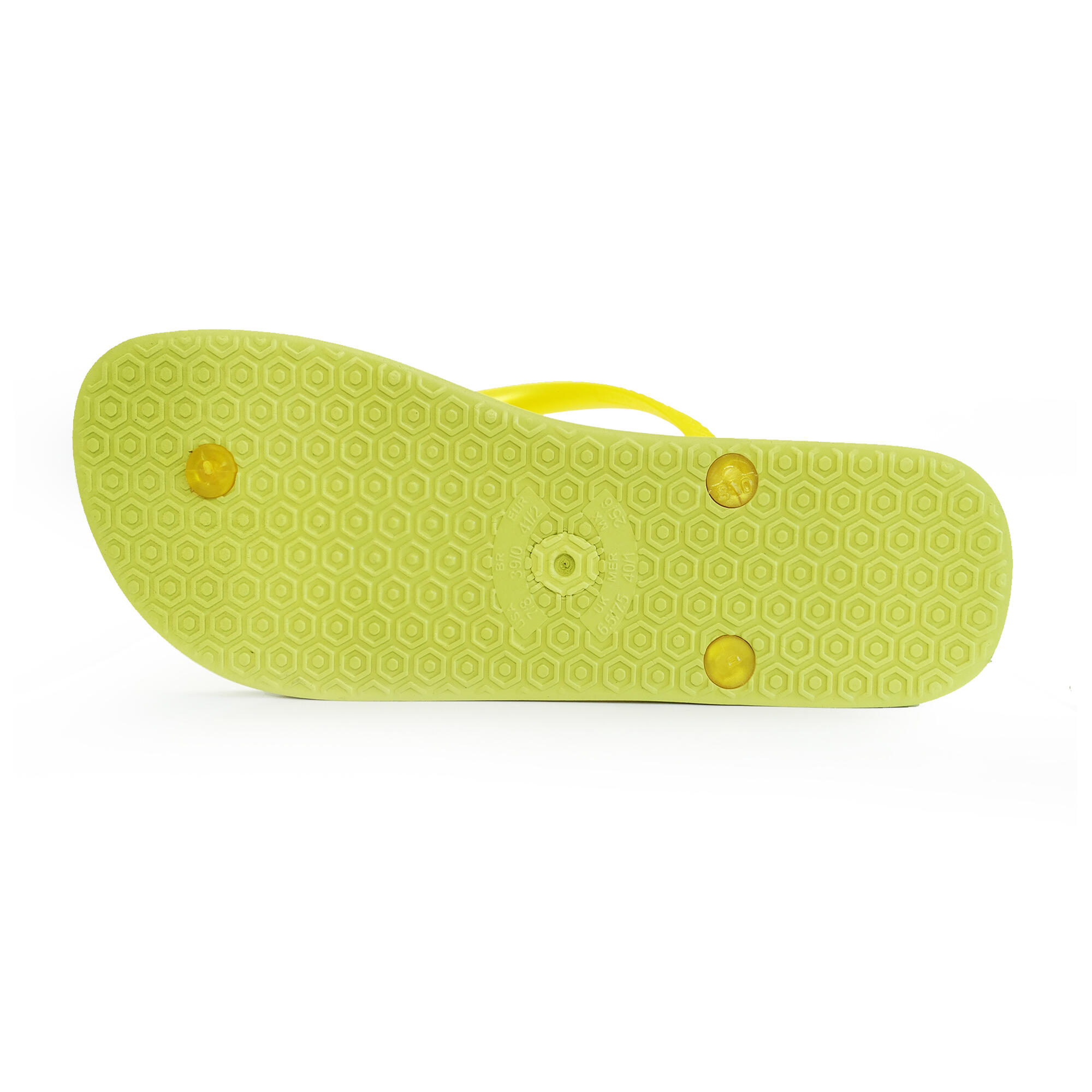 Tongs pour femme Brasileras de couleur jaune avec semelle en gomme 5/5