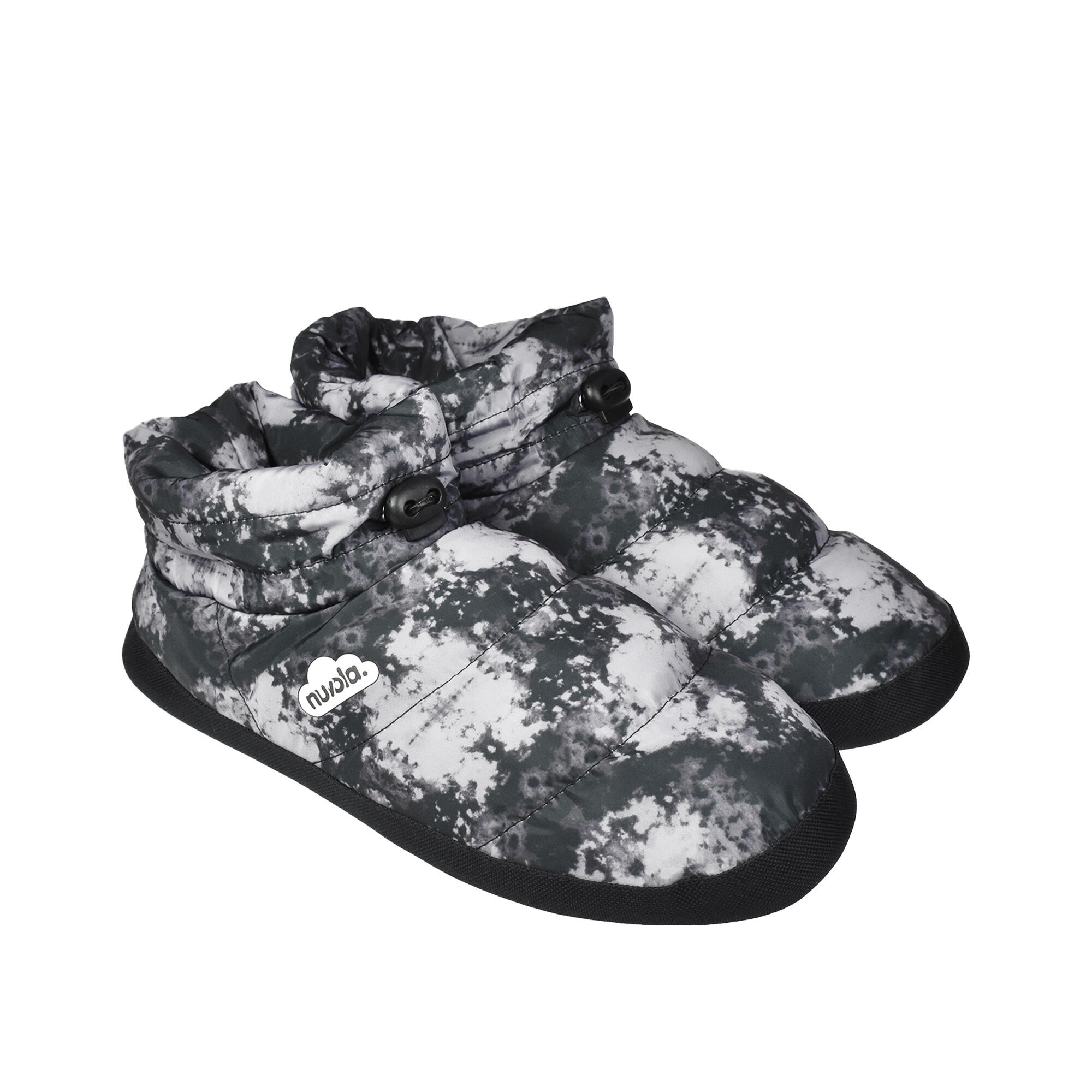 Chaussons unisex Nuvola de couleur noir avec semelle en gomme 2/6