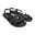 Unisex strandslippers in zwart met rubberen zolen