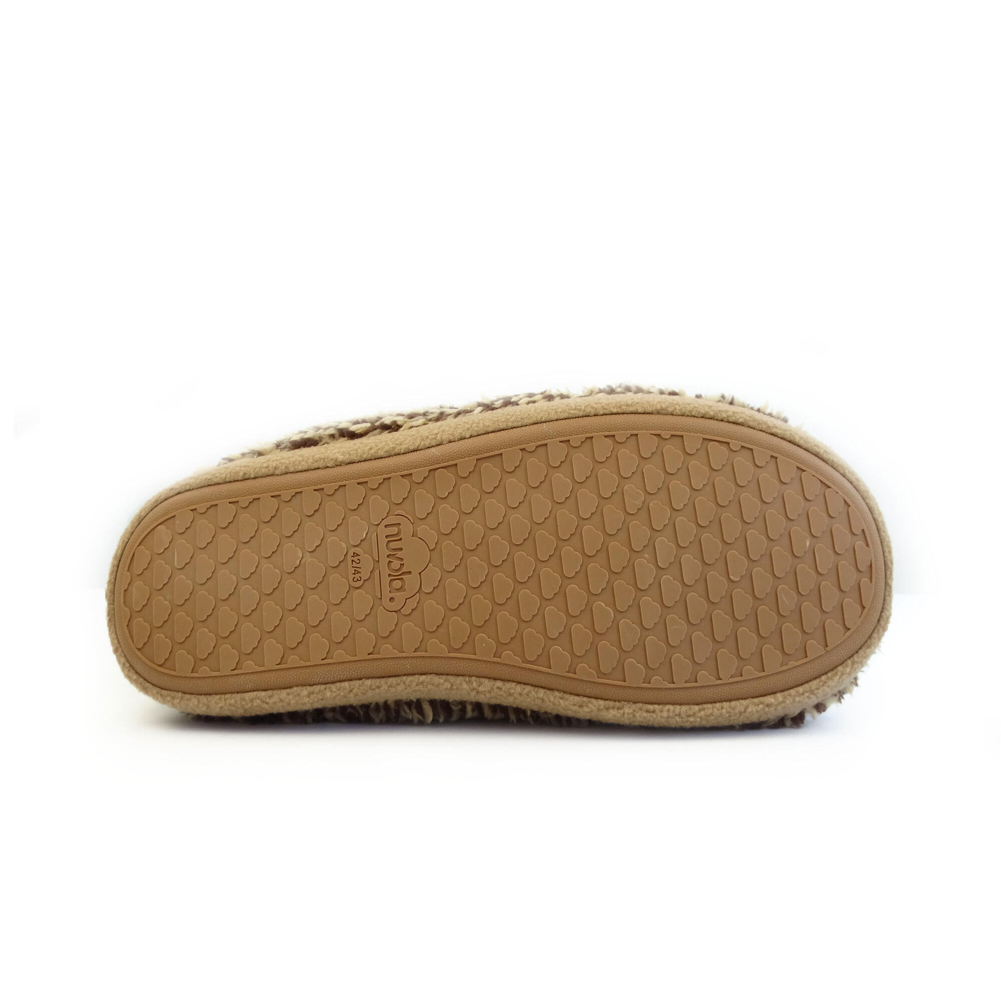 Chaussons unisex Nuvola de couleur marron avec semelle en gomme 5/6